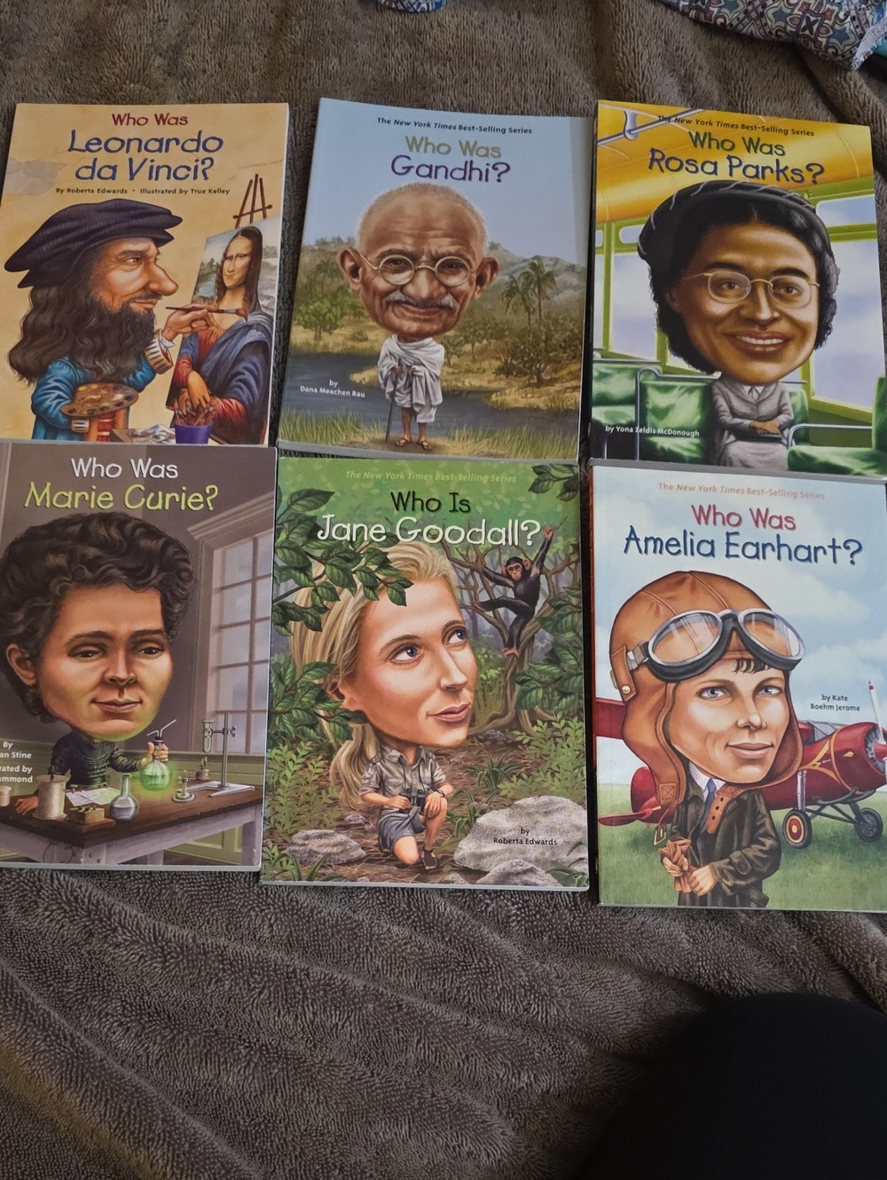 Who Was Series Books  Rosa Parks, Gandhi, Amelia Earhart, Jane Goodall, Leonard